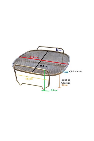 Popüler 304 Steel Wire Cage for Airfryer XXL - Oil Spatter Prevention, Long Lasting Protection