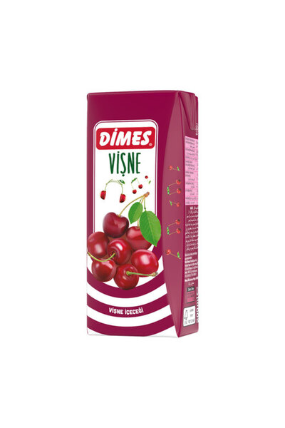 Dimes Meyve Suyu 1lt Vişne X 12 Adet