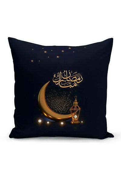 Bertille Home Husă de pernă cu imprimare digitală pe două fețe din seria Ramadan (Husă de pernă Ramadan)