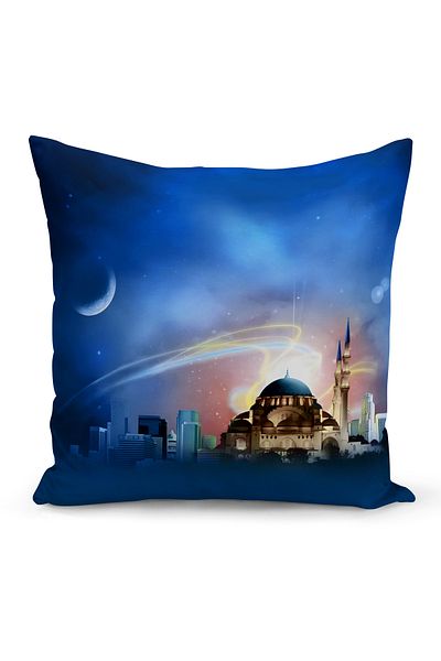 Bertille Home Husă de pernă cu imprimare digitală pe două fețe din seria Ramadan (Husă de pernă Ramadan)