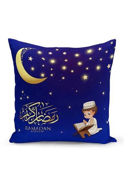 Bertille Home Husă de pernă cu imprimare digitală pe două fețe din seria Ramadan (Husă de pernă Ramadan)