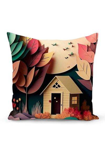 Bertille Home Κάλυμμα μαξιλαριού ριχτάρι σειράς Classic με ψηφιακή εκτύπωση διπλής όψης
