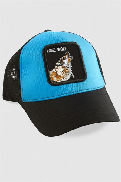 AKSESUARIM Капелюх з капюшоном з вишитим вовком