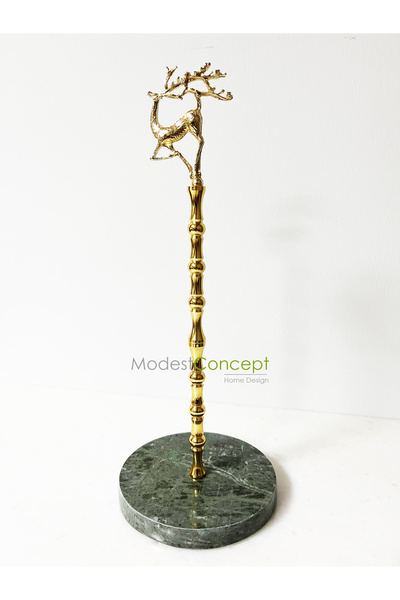 Modestmar Yeşil Mermer Havluluk Gold Uçan Geyik Verde Guatemala