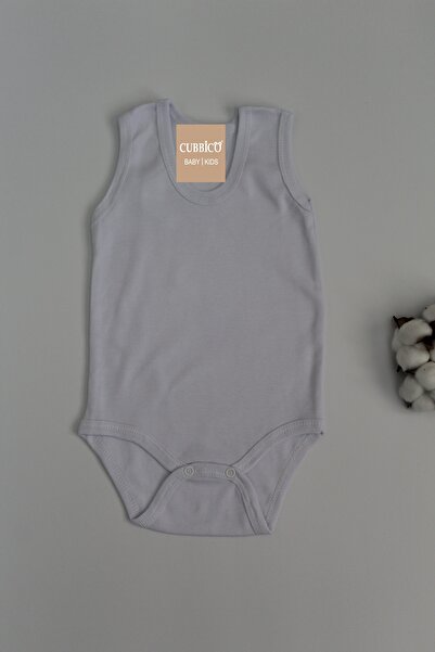 minibird baby Unisex Baby Sleeveless Combed Organic Cotton 3-6-9-12 Months Ba...