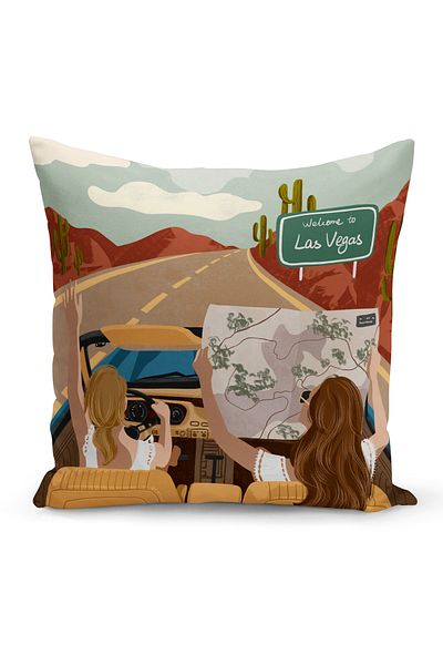 Bertille Home Серия Bohemian Двустранна калъфка за възглавница с цифров печат (Bohemian калъфка за възглавница)