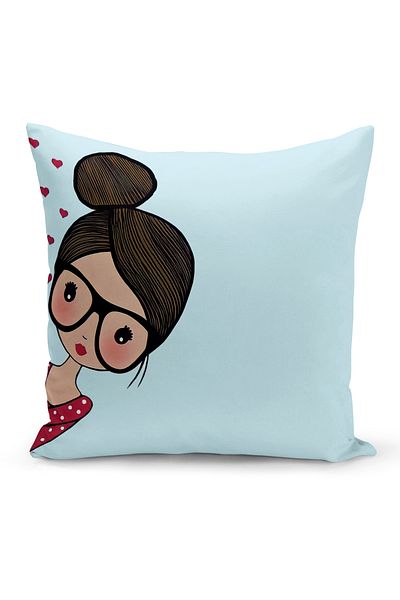 Bertille Home Husă de pernă cu imprimare digitală cu două fețe din seria Retro (husă de pernă retro)