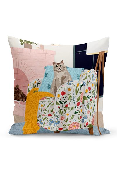 Bertille Home Husă de pernă cu imprimare digitală pe două fețe din seria Bohemian (husă de pernă boemă)