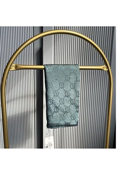 FRESCO SCARFS حجاب حجاب مونوغرام وشاح جاكار لامع*قماش أخضر