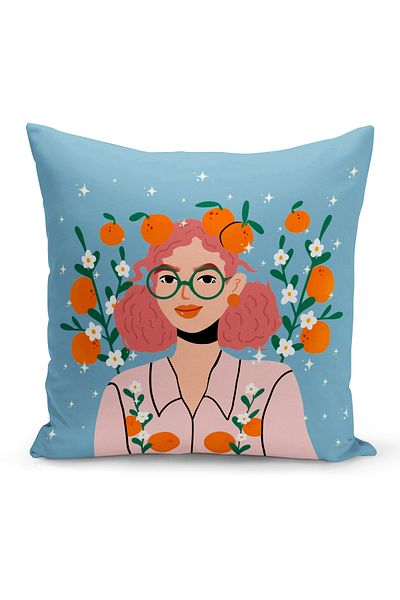 Bertille Home Seria Retro - Husă de pernă imprimată digital pe două fețe