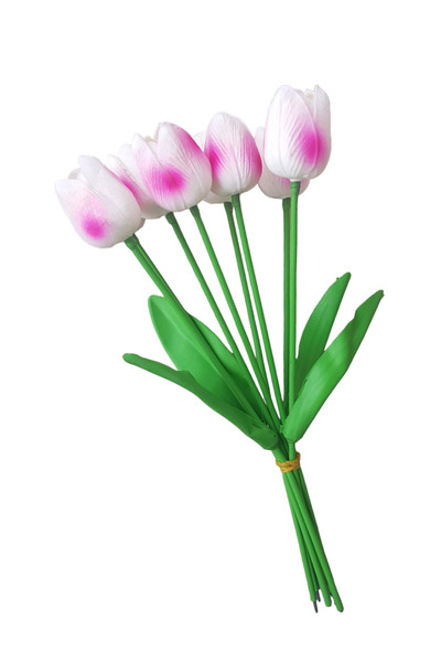 OZİHOUSE نمط الفوشيا الأبيض الرطب الاصطناعي