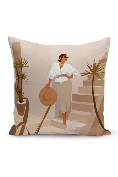 Bertille Home Κάλυμμα μαξιλαριού ριχτάρι διπλής όψης σειράς Bohemian (Κάλυμμα μαξιλαριού Bohemian)