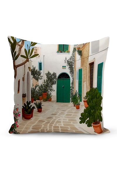 Bertille Home Husă de pernă cu imprimare digitală pe două fețe din seria Bohemian (husă de pernă boemă)