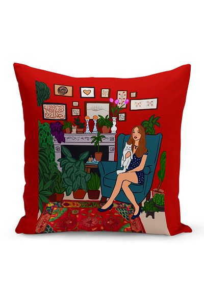 Bertille Home Husă de pernă cu imprimare digitală pe două fețe din seria Bohemian (husă de pernă boemă)