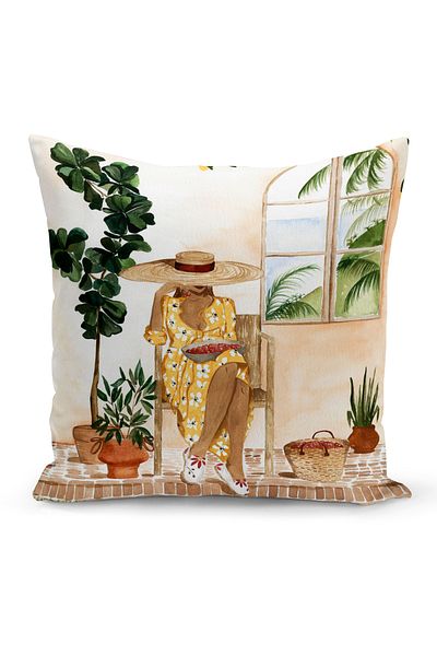 Bertille Home Bohemian Series Double Sided Digital Printed Throw Pillow Case (Bohemian Cushion Cover)