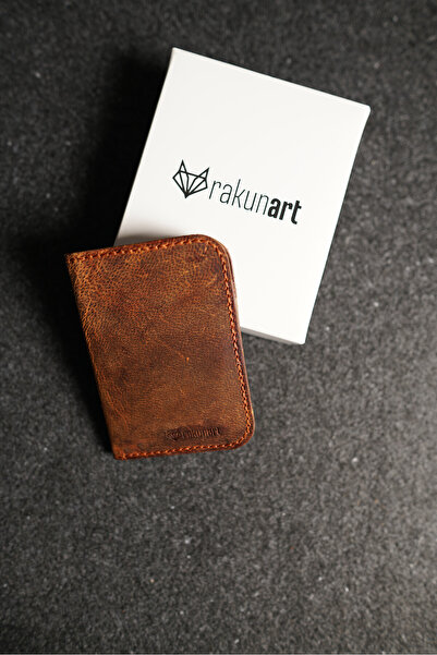 rakunart 0014 Para Girişli Kartlık Özel El Yapımı Oranj