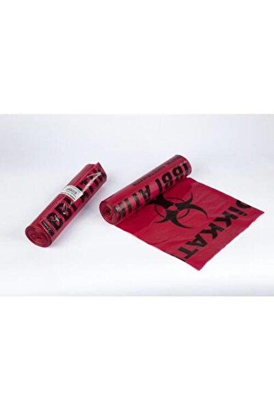 abnturk 2 Rulo-20 Adet Tıbbi Atık Poşeti JumboBoy 80x110 Sağlam Medikal Çöp Torbası 810gr TSE ISO Belgeli