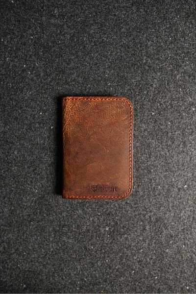 rakunart 0014 Money Input Card Holder Special Handmade Orange