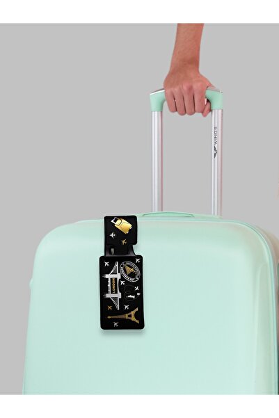 Gempo Vegan Deri Parlak Bavul Etiketliği Çanta Bagaj Askı Bavul Etiketi Valiz...