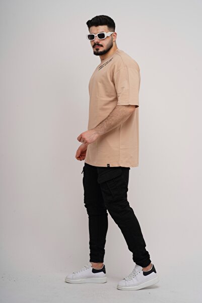 Est Estola Ανδρικό υπερμεγέθη 100% βαμβακερό ύφασμα με χοντρή υφή Crew λαιμόκοψη