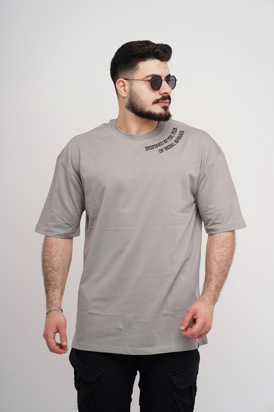 Est Estola Ανδρικό υπερμεγέθη 100% βαμβακερό ύφασμα με χοντρή υφή Crew λαιμόκοψη