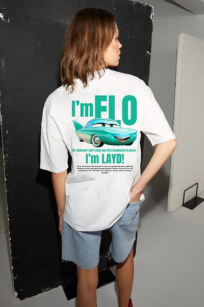 FULL TOLERANCE I'm Flo Car Detail Față simplu Negru Alb Tricou unisex oversize