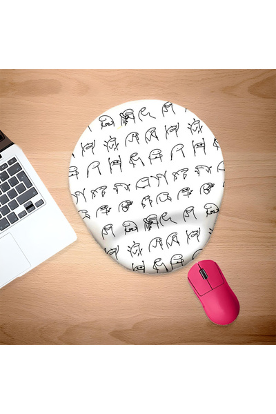 UcuruStore Ποντικομαξιλαράκι με σχέδιο ανθρώπινων σχημάτων πολλαπλών γραμμών ...