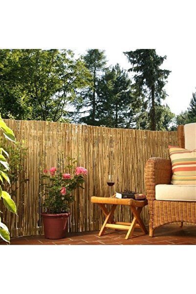 Bambu 2 X 5 Metre Hasır Kamış Bahçe Çiti Balkon Çiti Gölgelik Dekarasyon