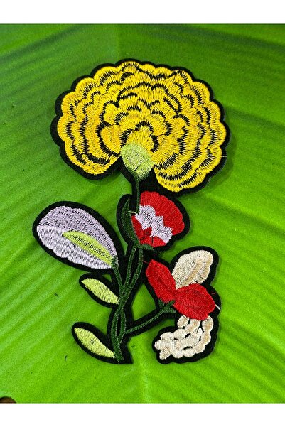 Gönülden Tasarım 15X9 CM FERĂ STICKABLE BORDURIȚĂ GARNITURĂ FLORI GALBENE ACC...