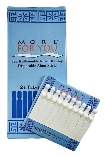 More For You Tek Kullanımlık Kibrit Kan Taşı 1 Paket/24 Kart/480 Adet Kantaşı