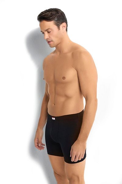 Jiber Ανδρικό μαύρο βαμβακερό Lycra Boxer 274