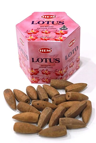 FG KONNİCHİWA Geri Akışlı Şelale Tütsü Konileri Hem White LOTUS (LOTUS ÇİÇEĞİ...
