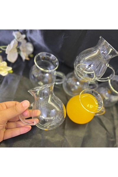hinezahome 6-Piece Keyfi Ala Borosilicate Glass Tea Cup - 220ml