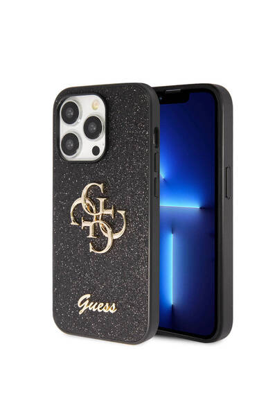 Guess iPhone 14 Pro Max Uyumlu Kılıf Guess  Lisanslı 4G Büyük Metal Logolu Gl...