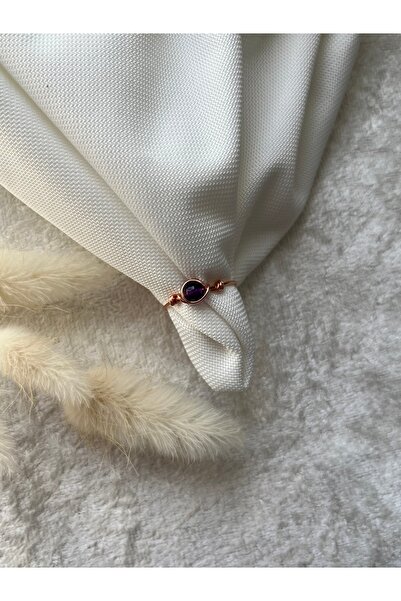 PelvedDesign الحد الأدنى من النحاس قابل للتعديل خاتم سلك حجر الجمشت - صناعة ي...