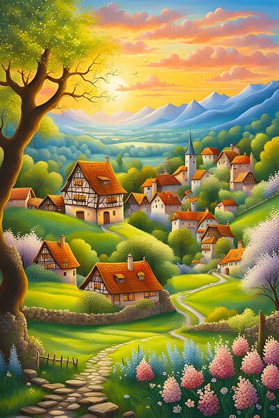 Aden MANZARA YEŞİL HUZUR KANVAS TABLO