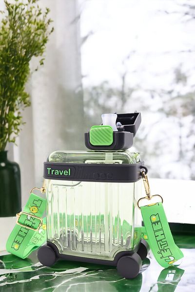 M&B WATER BOTTLE 650 ml Water Bottle with Colorful Suitcase Design - Neck Hanging School Children's Water Bottle
