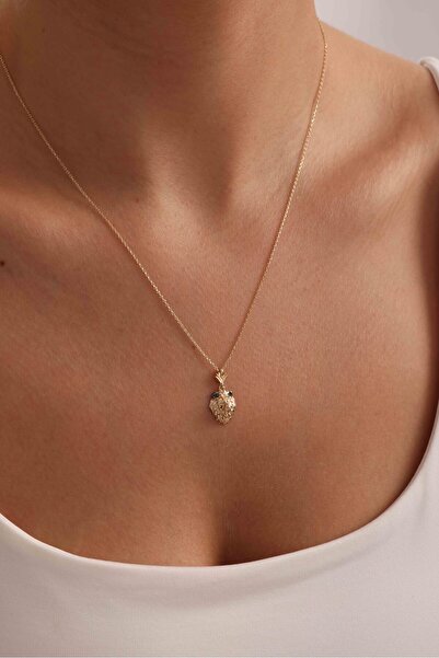 Gianfranco 14 Ayar Altın Mini Aslan Kolye