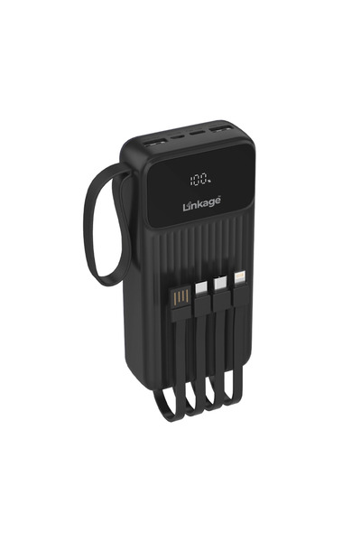 Linkage LKP-42 4xUsb 30.000mAh Lcd Ekran, 22.5W Dahili USB, Mikro, Type-C Lightning Powerbank