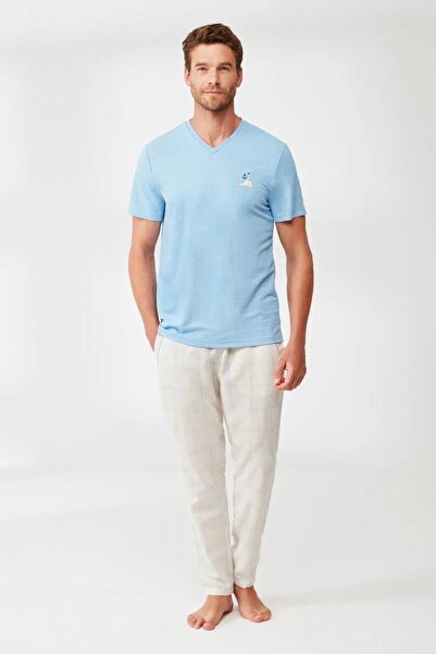 Nautica Pijama Takım Mavi M315pjtk