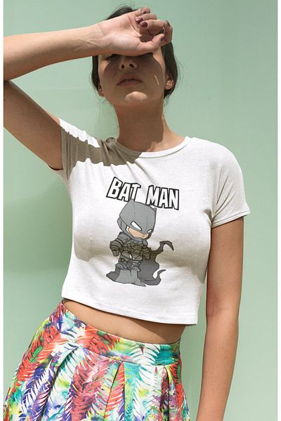 Fuddy Moda Μπλούζα με στάμπα Bat Man, Γυναικεία μπλούζα με στάμπα Marvel