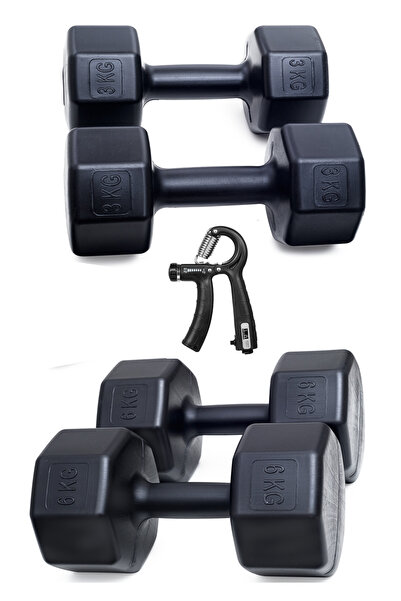 Besinistanbul PS SPOR 18 Kg Dambıl Set 6Kg X2 Ad 3Kg X2 Ad + SAYAÇLI AYARLANA...