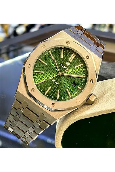 Raymond Green Dial Automatic Men's Wristwatch
