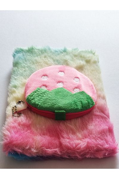 Modellino Souvenir Book with Fruit Plush Wallet 22x15cm Striped 80y - Wallet Fruit Figure Selection 1 Piece