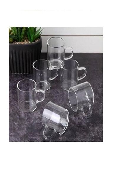 Verona 6-Person Glass Cup Set with Bamboo Plate