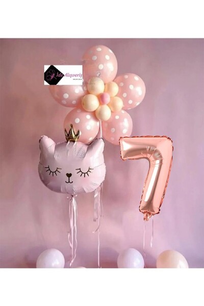 Bkmc 7 ANI BUCHET DE BALON DE PĂSĂRICĂ FLORELĂ ORNAMENT DE ZI DE NAȘTINTĂ SET...