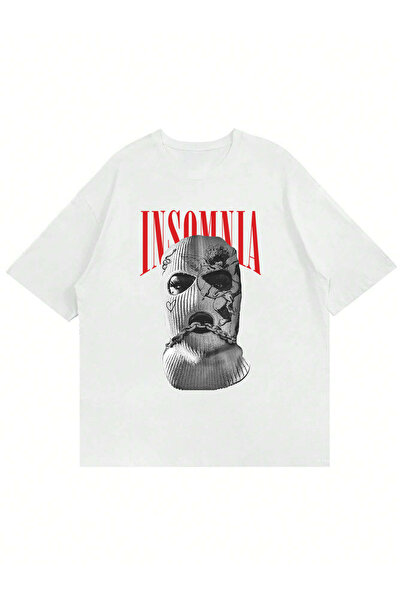 Ginevra Unisex Insomnia Štampano okrugla kragna Oversize kroj T-shirt