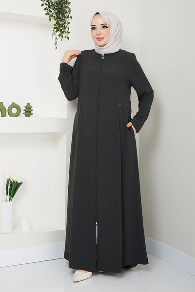 Pamuk Butik Γυναικείο Hijab Cap Ferace με τσέπες στο πλάι