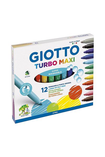 Giotto Turbo Maxi Felt Tip Pen 12 Pieces