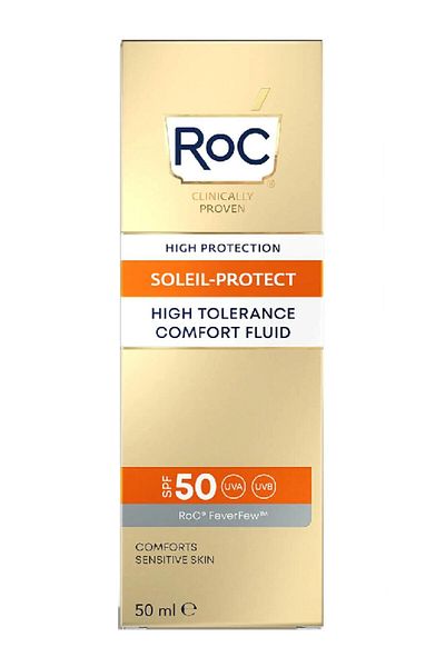 Roc Face Sunscreen Spf50+ 50 Ml - For Sensitive Skin, High Tolerance and Comfort Fluid